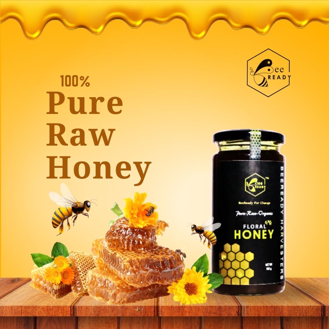 BeeReady Litchi Pahadi Honey 500g – Raw Natural Honey | No Additives