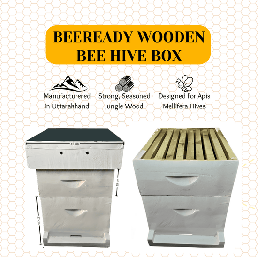 BeeReady Wooden Bee Hive Box – Durable Bee Box for Apis Mellifera