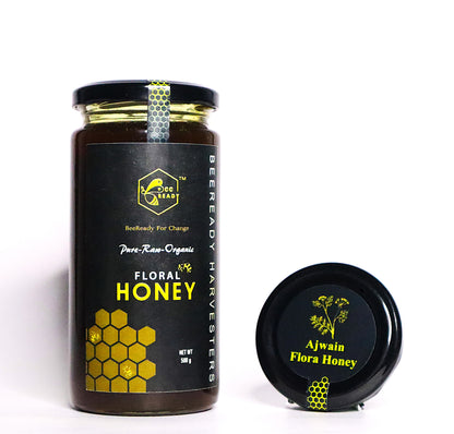 BeeReady Ajwain Flora Honey 500g – Raw Pahadi Honey | No Added Sugar