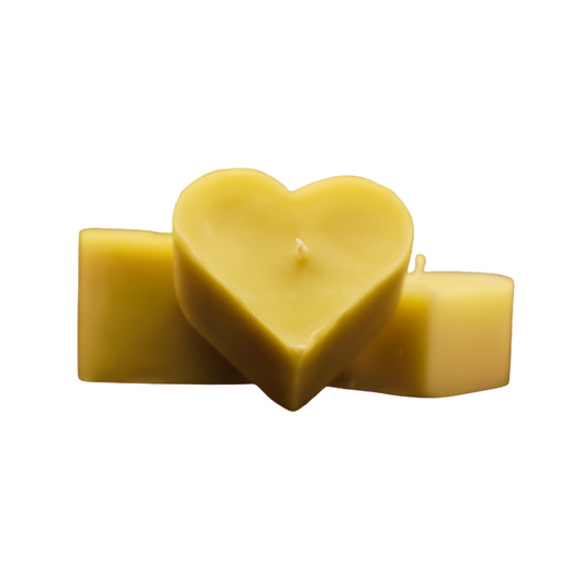 Beeready Harvesters LoveGlow Beeswax Candle Set | Romantic Heart Shape Aroma Candles for Elegant Décor | Pack of 2