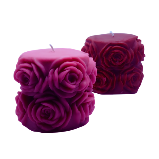 Beeready Harvesters Beeswax Big Round Flower Shape Aromatic Designer Candle | Natural Honey Aroma | Long Lasting Decorative Candle | Pack of 2