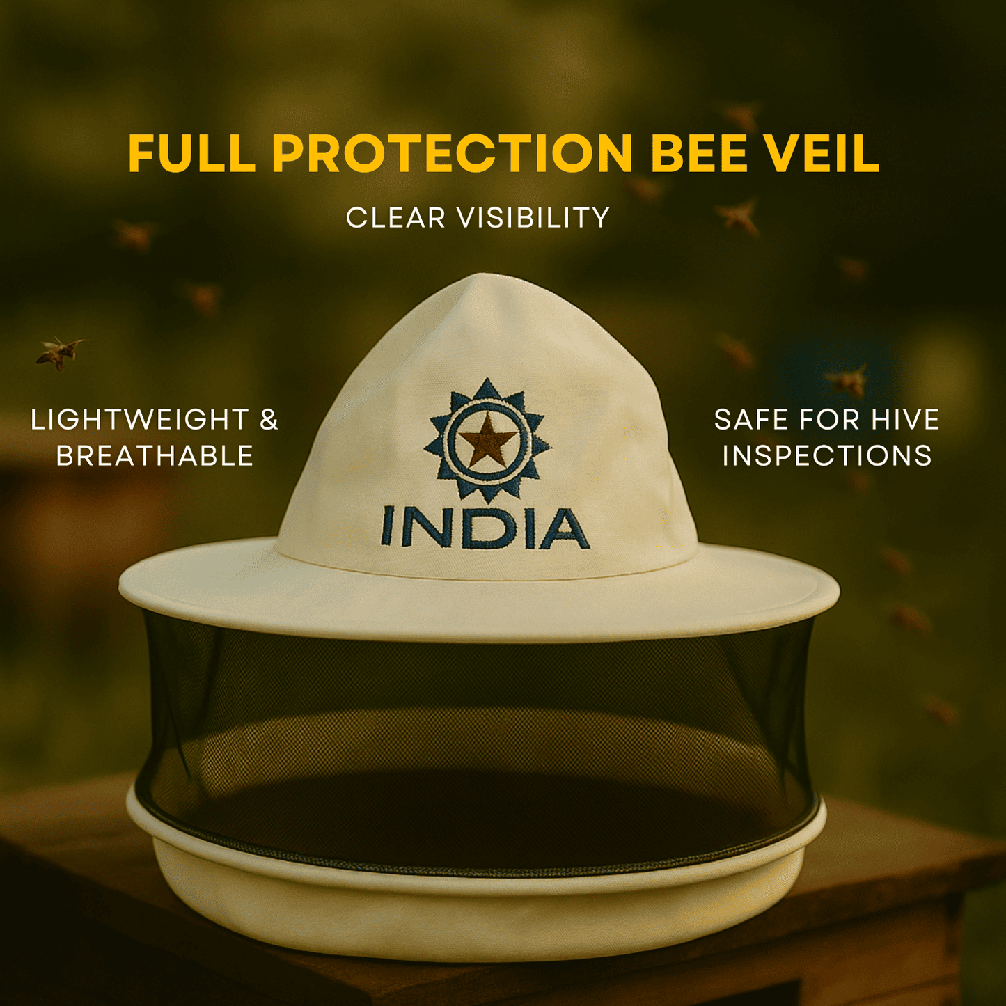 BeeReady Beekeeping Starter Kit – Veil, Gloves & Brush Combo