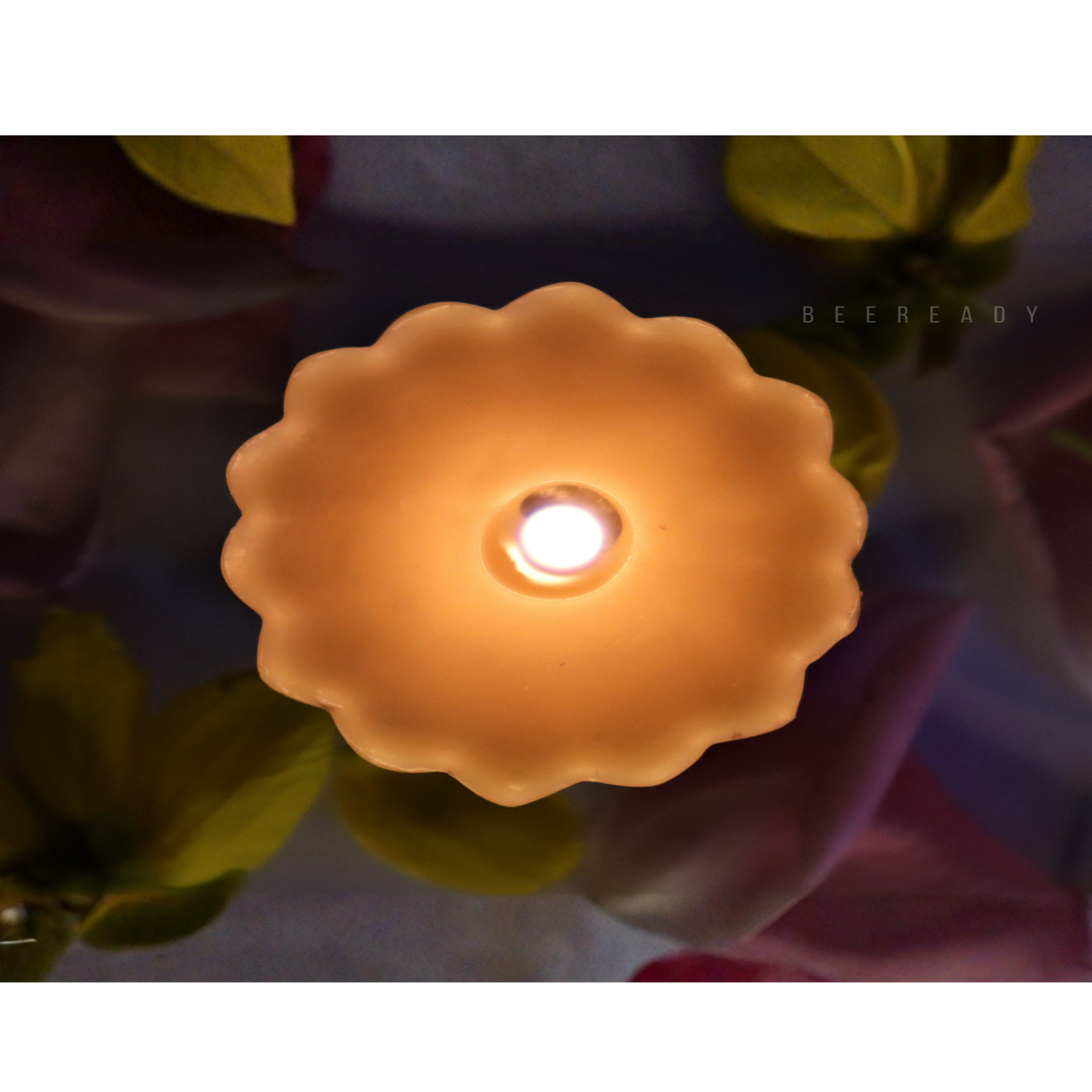 Beeready Harvesters Bloom Pillar Beeswax Candle | Artistic Floral Scented Candle for Cozy Décor & Romantic Spaces | Pack of 2