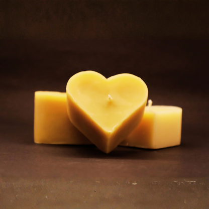 Beeready Harvesters LoveGlow Beeswax Candle Set | Romantic Heart Shape Aroma Candles for Elegant Décor | Pack of 2