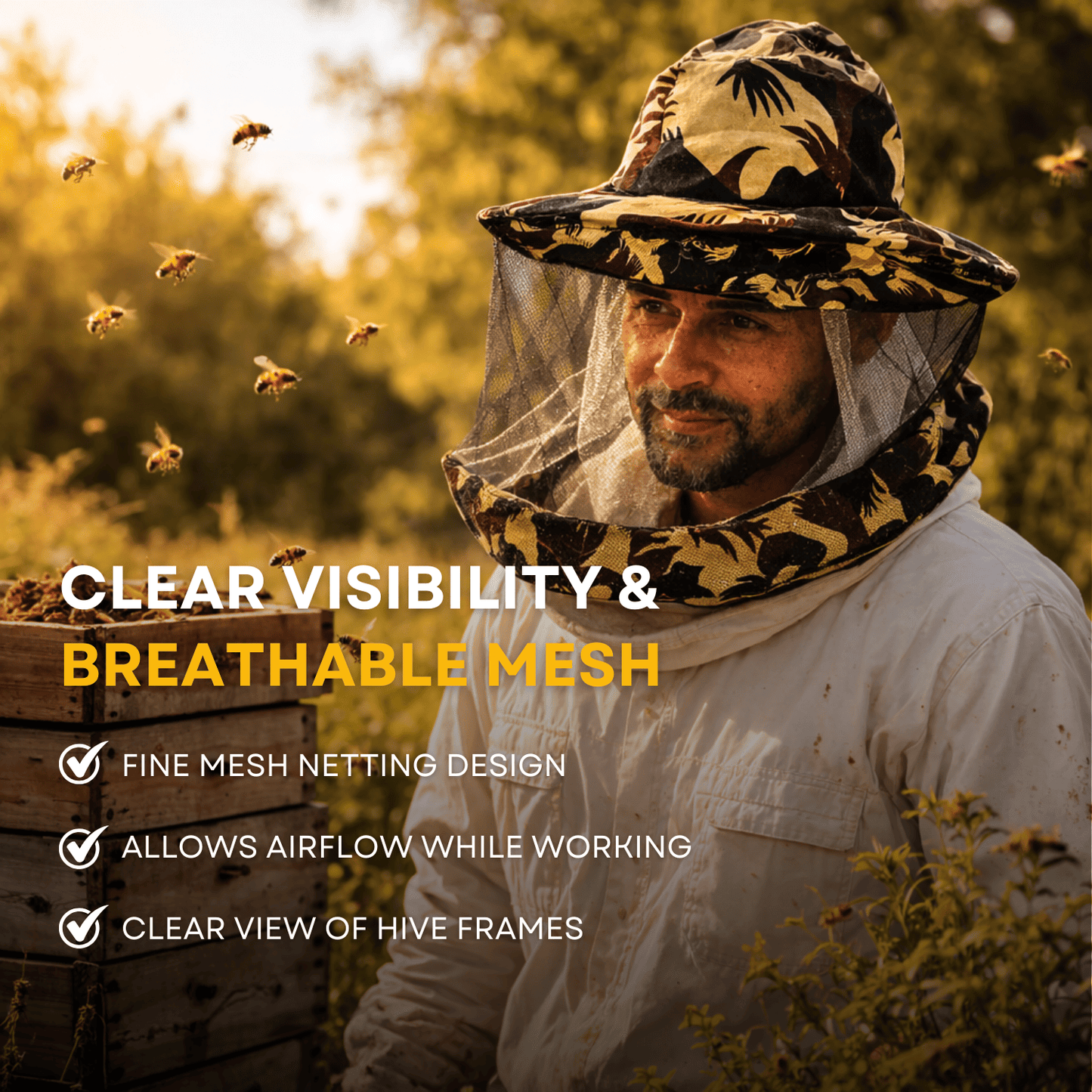 BeeReady Bee Veil Hat (Pack of 2) – Protective Beekeeping Head Gear