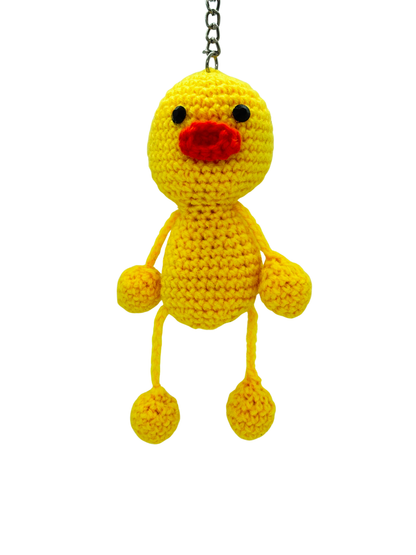 Cute Duck Crochet Keychain for Bags & Keys | Handmade Duck Keyring