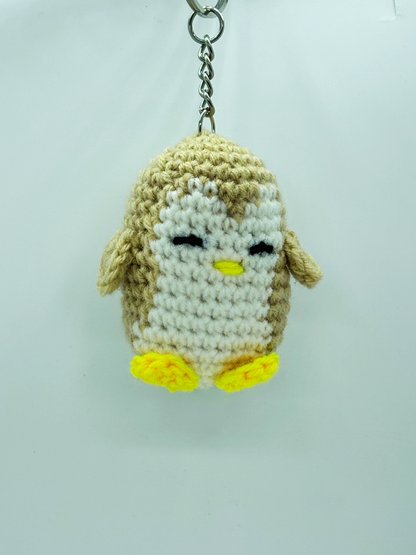 Handmade Crochet Penguin Keychain for Bags & Keys | Soft Knitted Penguin Hanging Charm