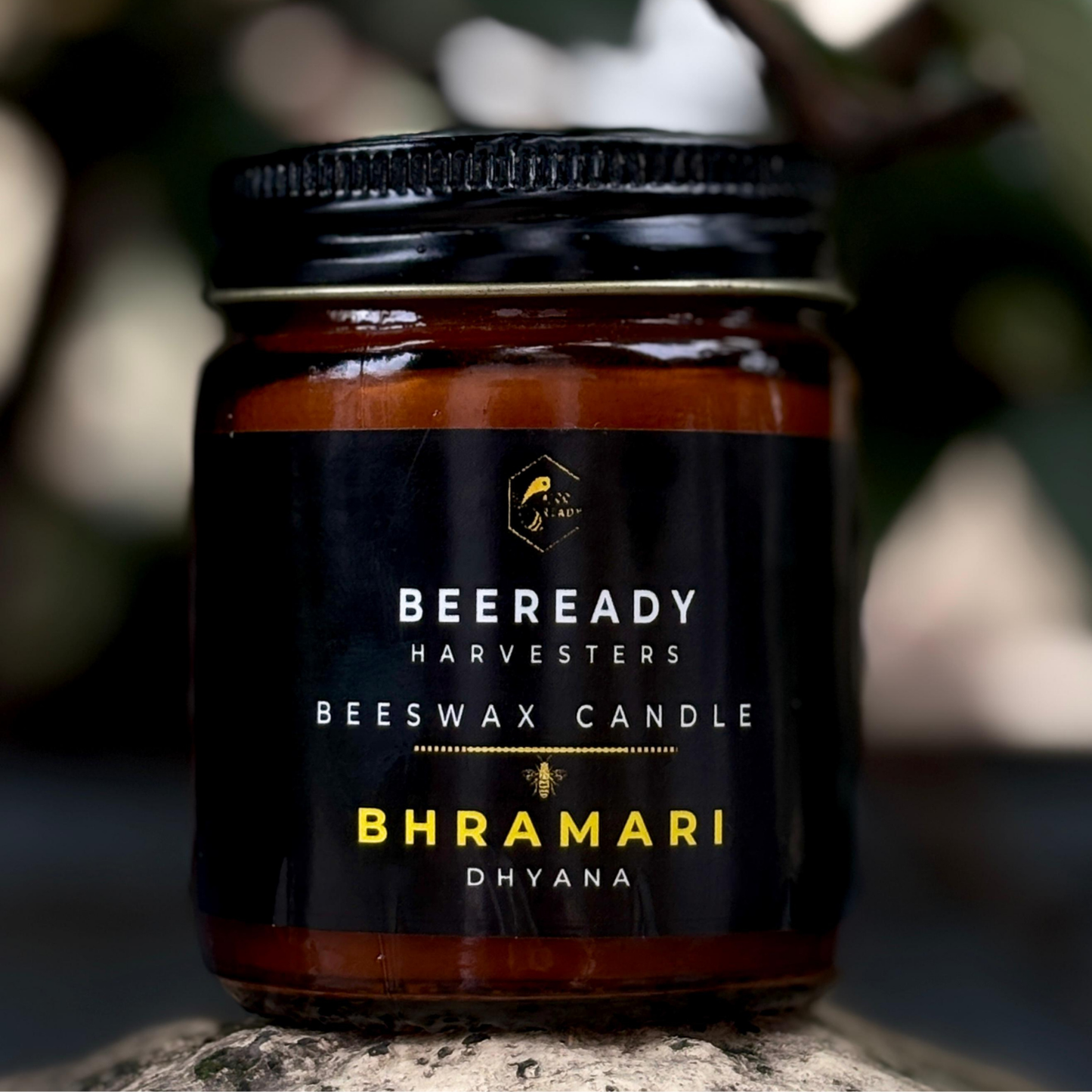 Beeready Harvesters Himalayan Aroma Luxe Jar Candle | 30 Hours Pure Beeswax Fragrance Candle with Lemongrass, Lavender, Rose, Mogra & Blue Lotus
