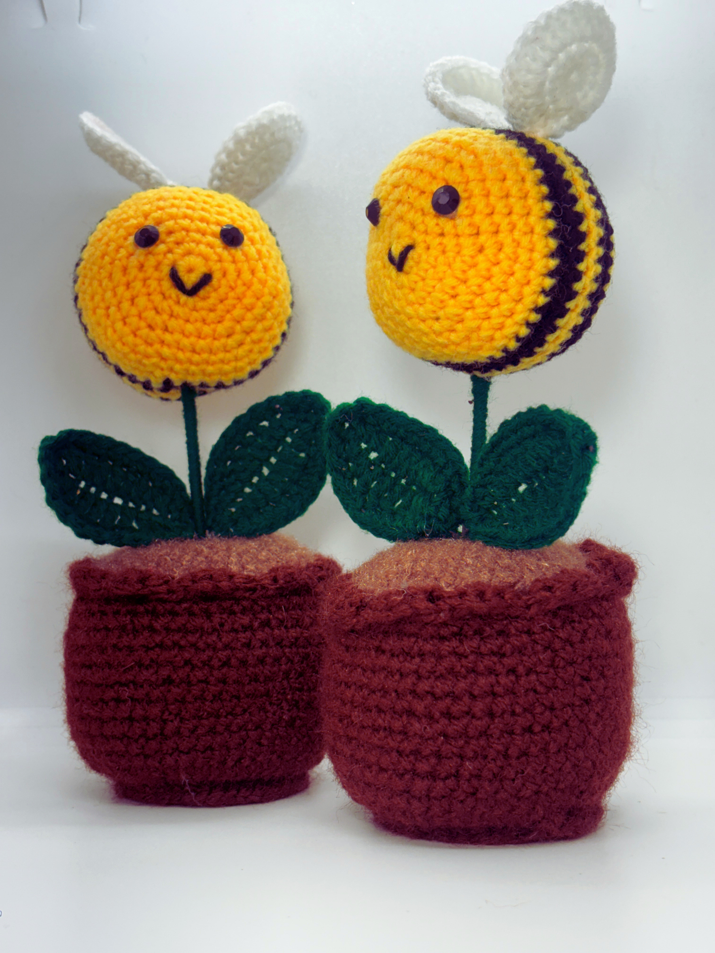 Bee Pot Handmade Crochet Bee Pot | Cute Decorative Pot for Home & Office