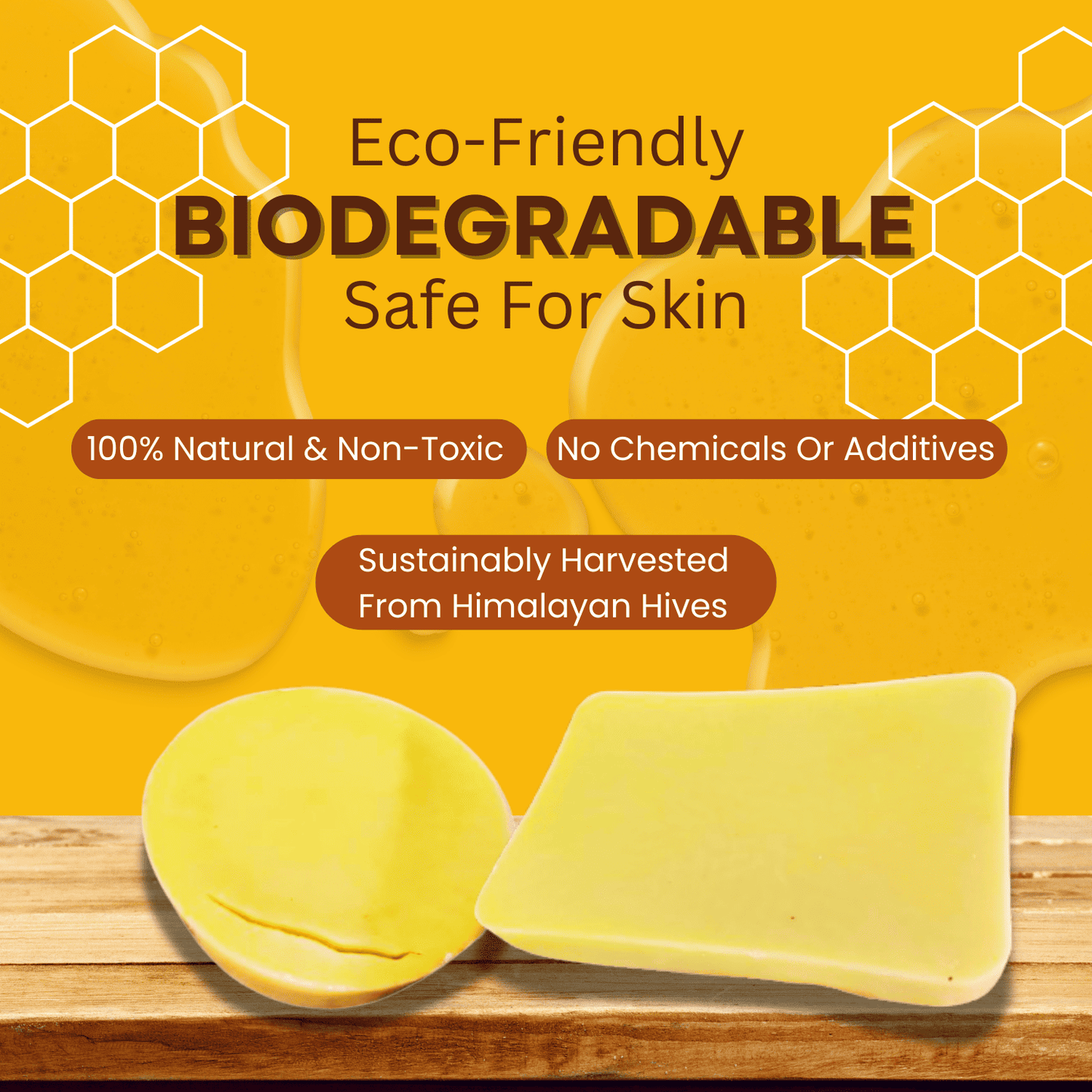 BeeReady Raw Beeswax Blocks – Pure Natural Beeswax for Candles, Soap & Skincare (1KG)