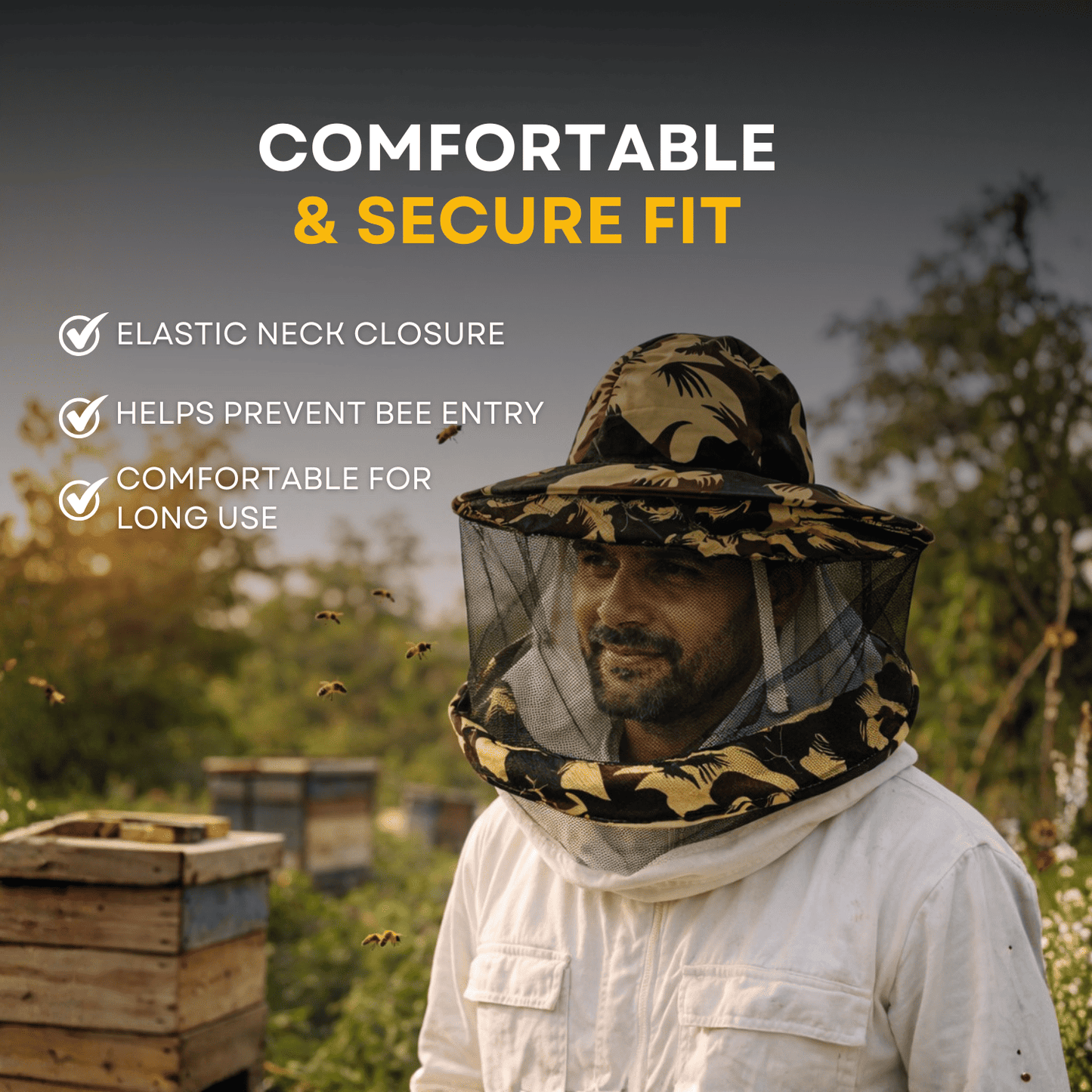 BeeReady Bee Veil Hat (Pack of 2) – Protective Beekeeping Head Gear