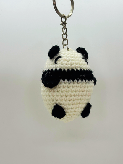 Handmade Crochet Panda Keychain | Soft Toy Key Ring for Bags & Keys