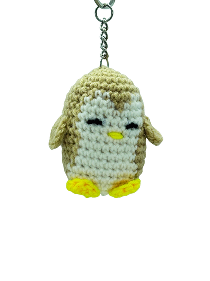 Handmade Crochet Penguin Keychain for Bags & Keys | Soft Knitted Penguin Hanging Charm