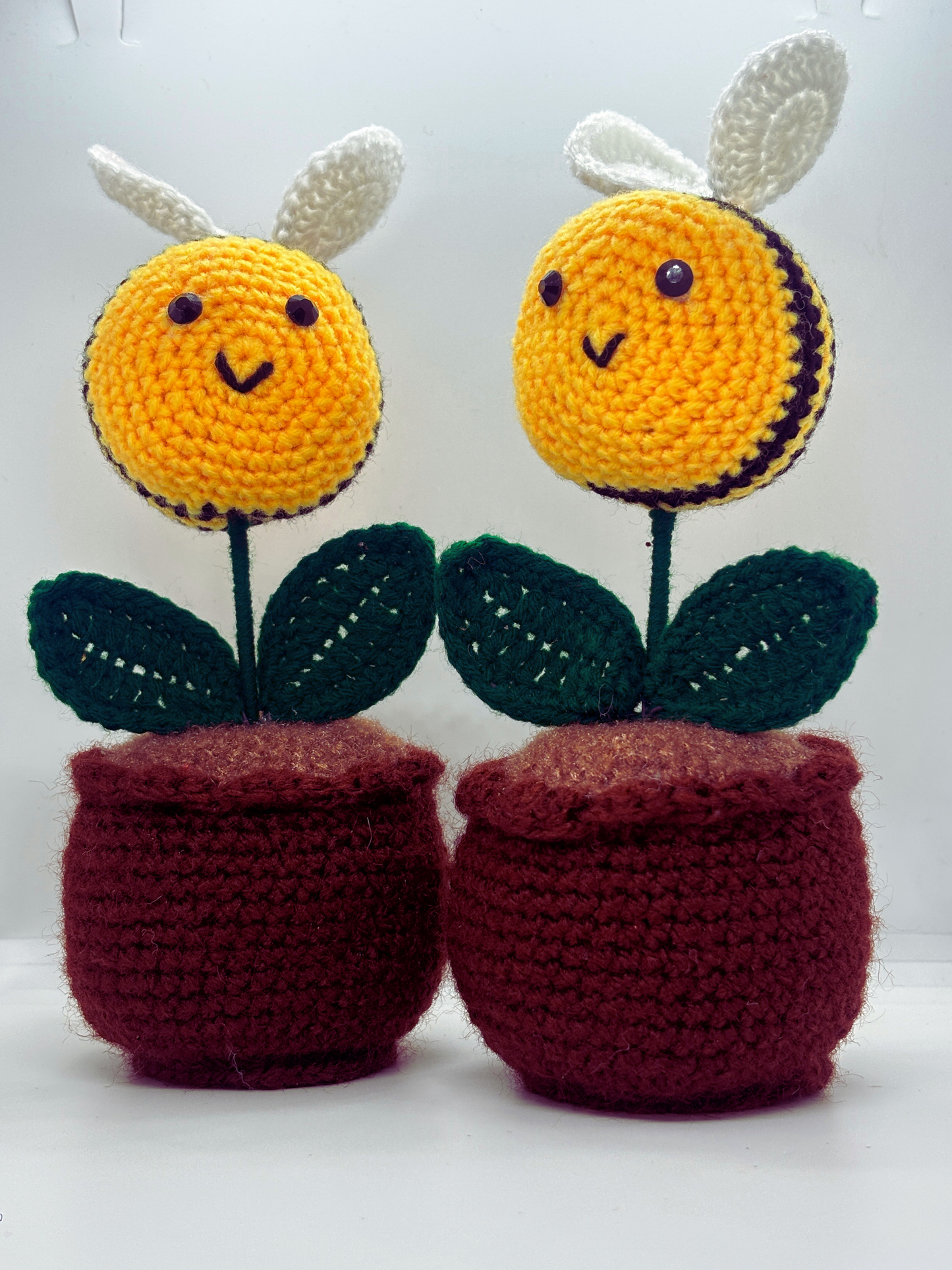 Bee Pot Handmade Crochet Bee Pot | Cute Decorative Pot for Home & Office