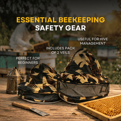BeeReady Bee Veil Hat (Pack of 2) – Protective Beekeeping Head Gear