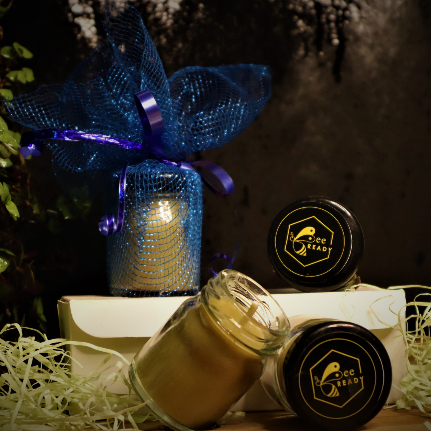 Beeready Harvesters Pahadi Natural Beeswax Scented Glass Jar Candle | Hand Poured Candle for Home Décor, Romantic Dinners & Hotels | Pack of 2