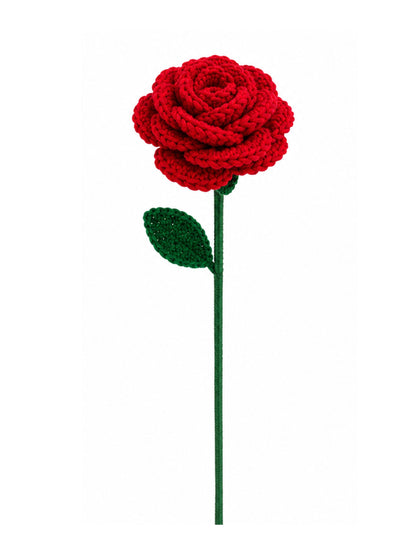 Rose Sticks Handmade Crochet Rose Sticks | Floral Decor for Home & Gifting