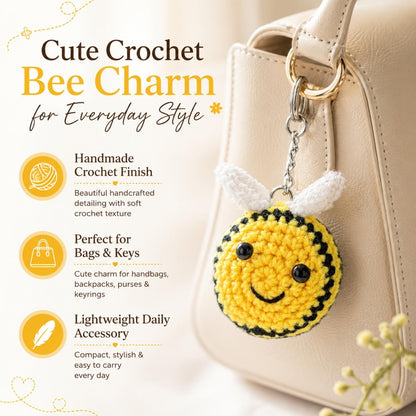 Bee Keychain Handmade | Cute Bag & Key Charm by Women Artisans