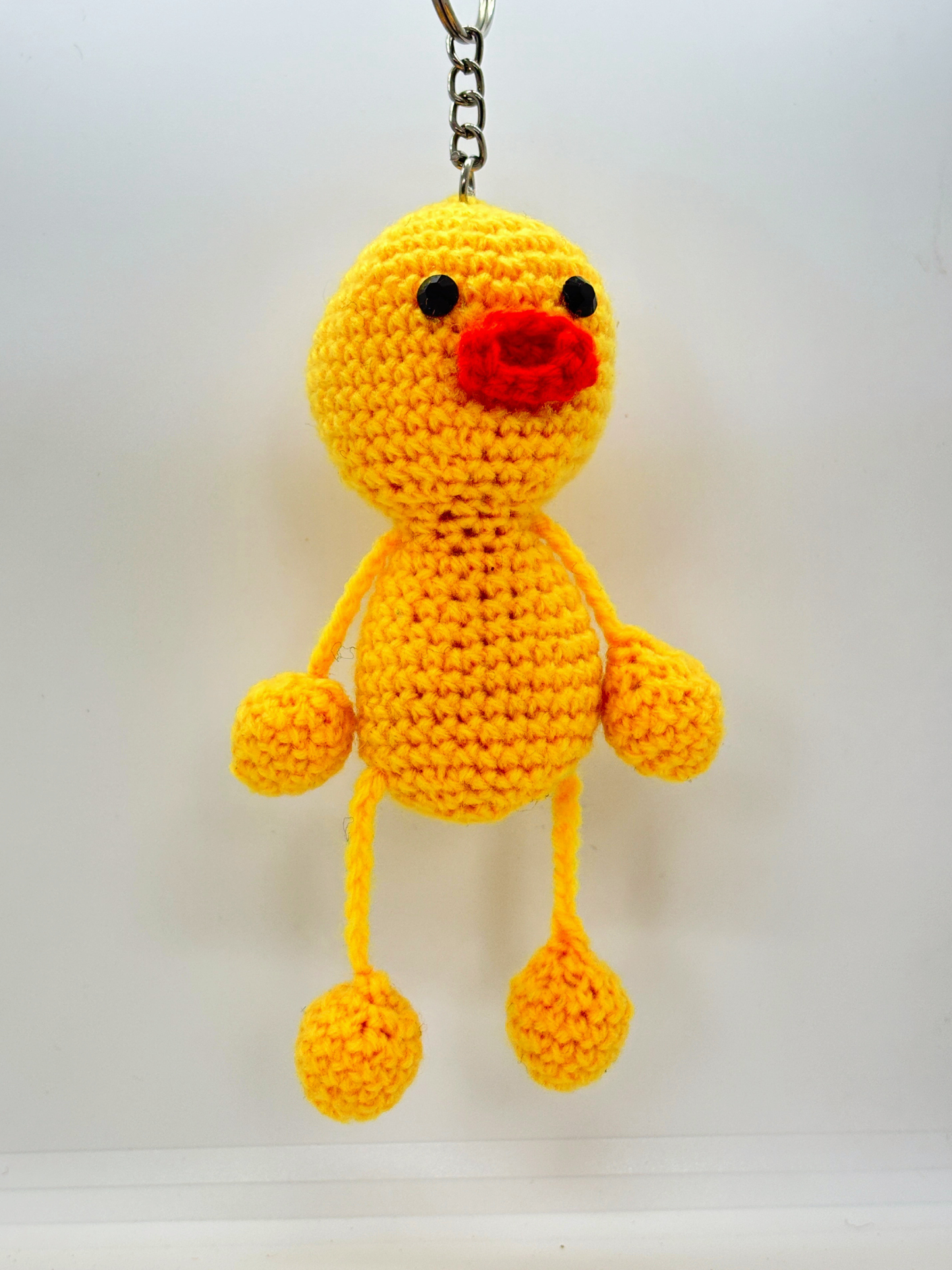 Cute Duck Crochet Keychain for Bags & Keys | Handmade Duck Keyring