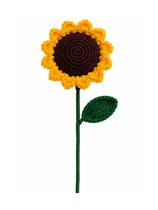 Sunflower Sticks Handmade Crochet Sunflower Sticks | Decorative Flower for Home & Gifting