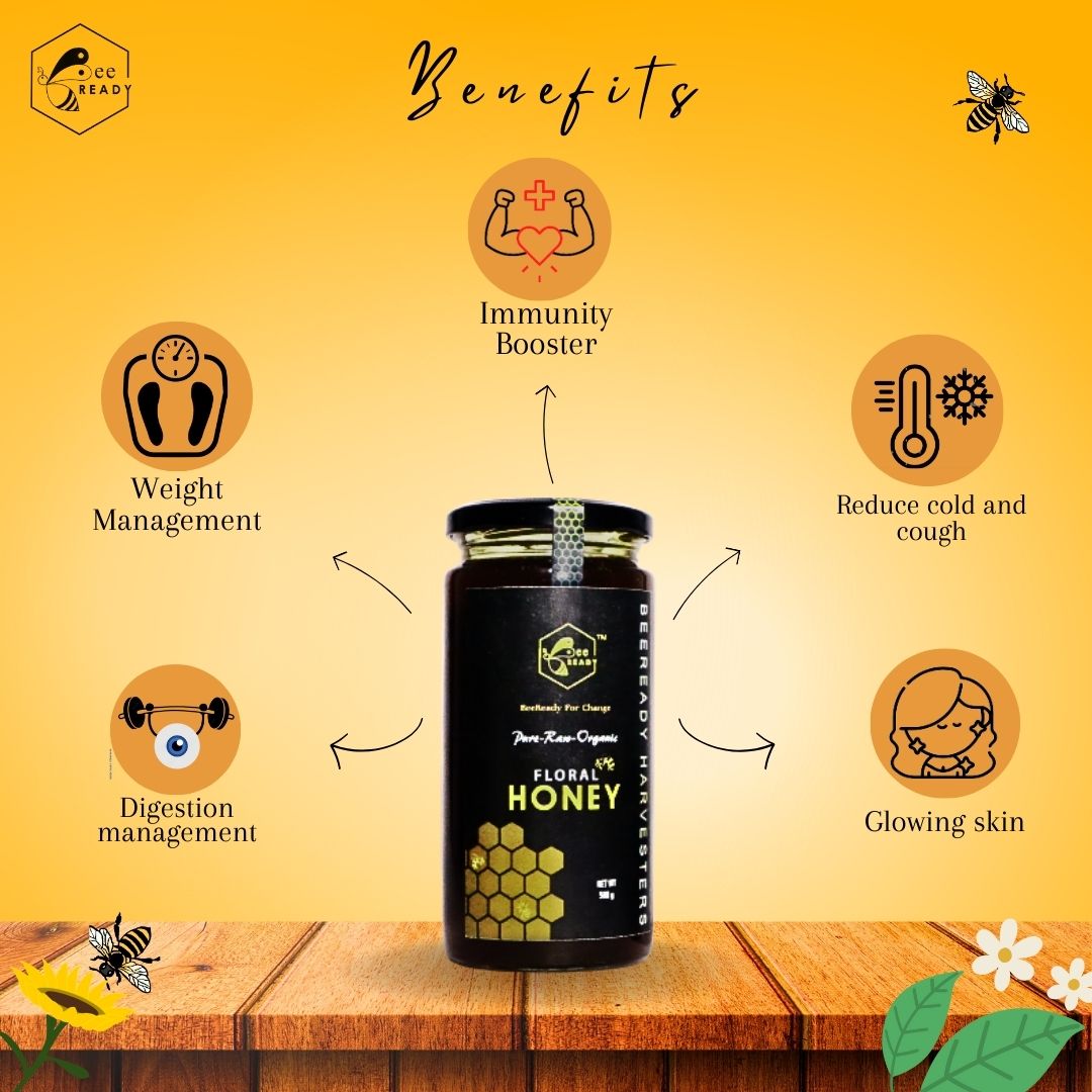 BeeReady Litchi Pahadi Honey 500g – Raw Natural Honey | No Additives