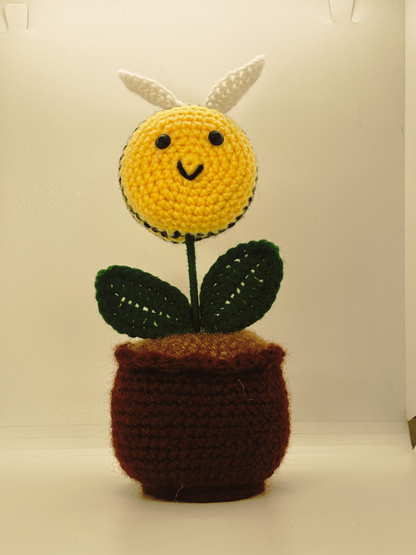 Bee Pot Handmade Crochet Bee Pot | Cute Decorative Pot for Home & Office