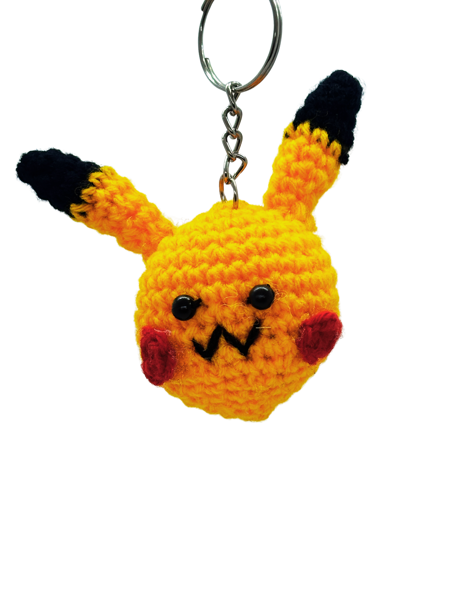 Handmade Crochet Pika Keychain Cute Anime Style Key Ring for Bags & Keys