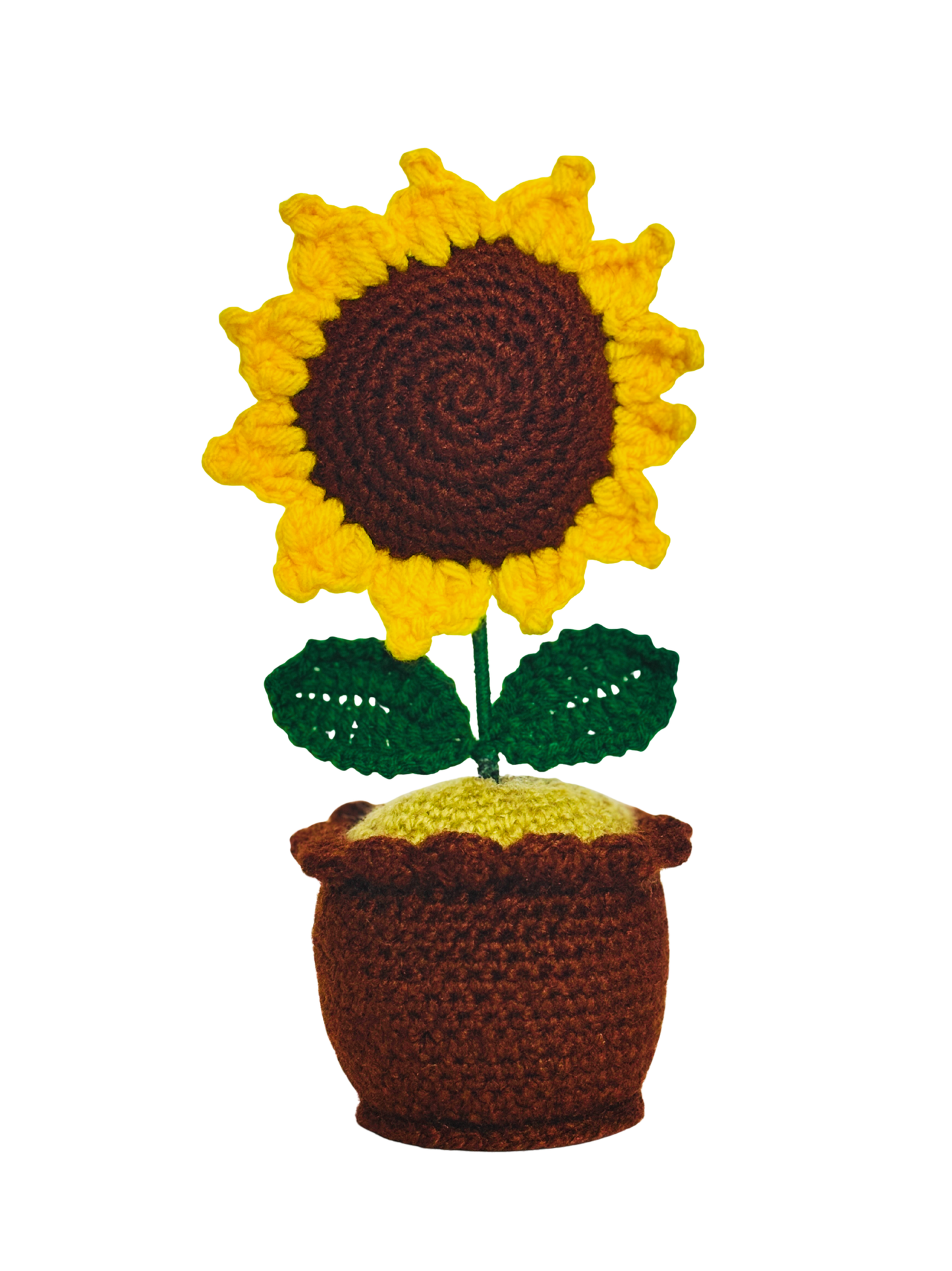 Sunflower Pot Handmade Crochet Sunflower Pot | Decorative Flower Pot for Home Decor