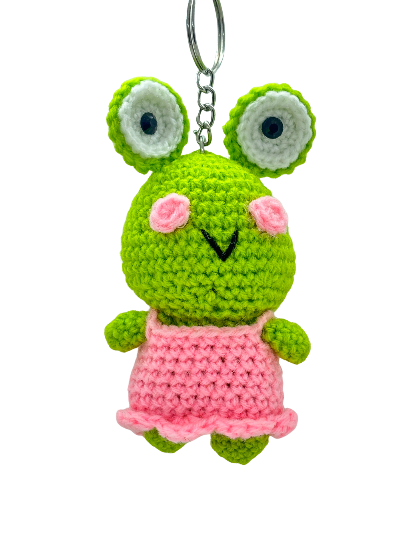 Handmade Crochet Small Frog Doll Keychain for Bags & Keys | Handmade Keyring