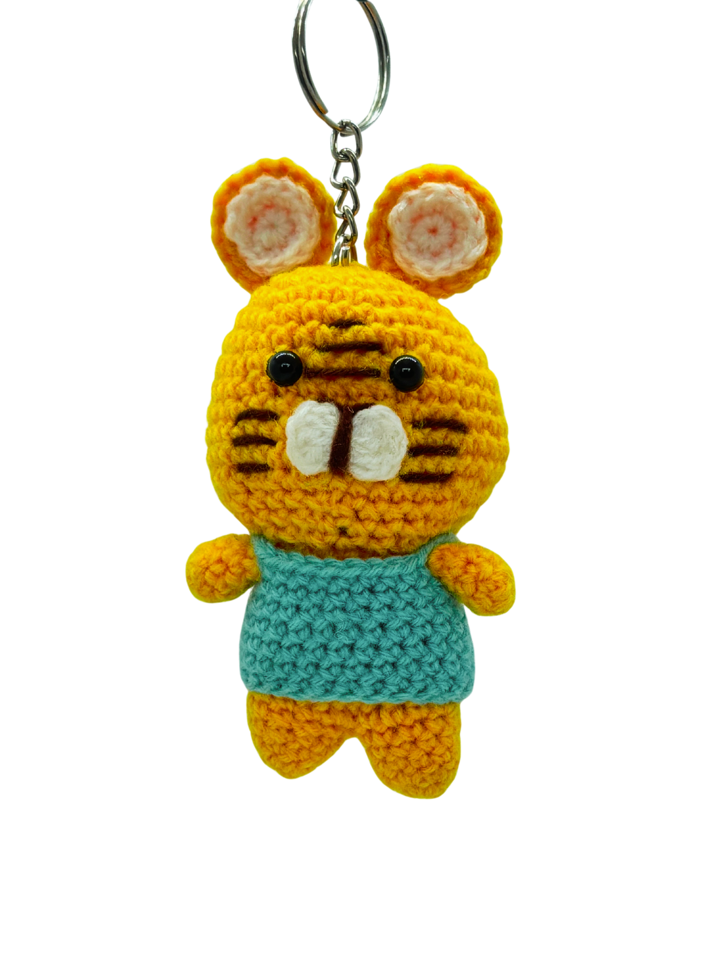 Tiger Crochet Keychain for Bags & Keys | Handmade Animal Keyring