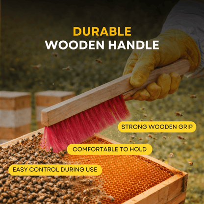 BeeReady Bee Brush – Wooden Handle with Soft Bristles for Hive Cleaning