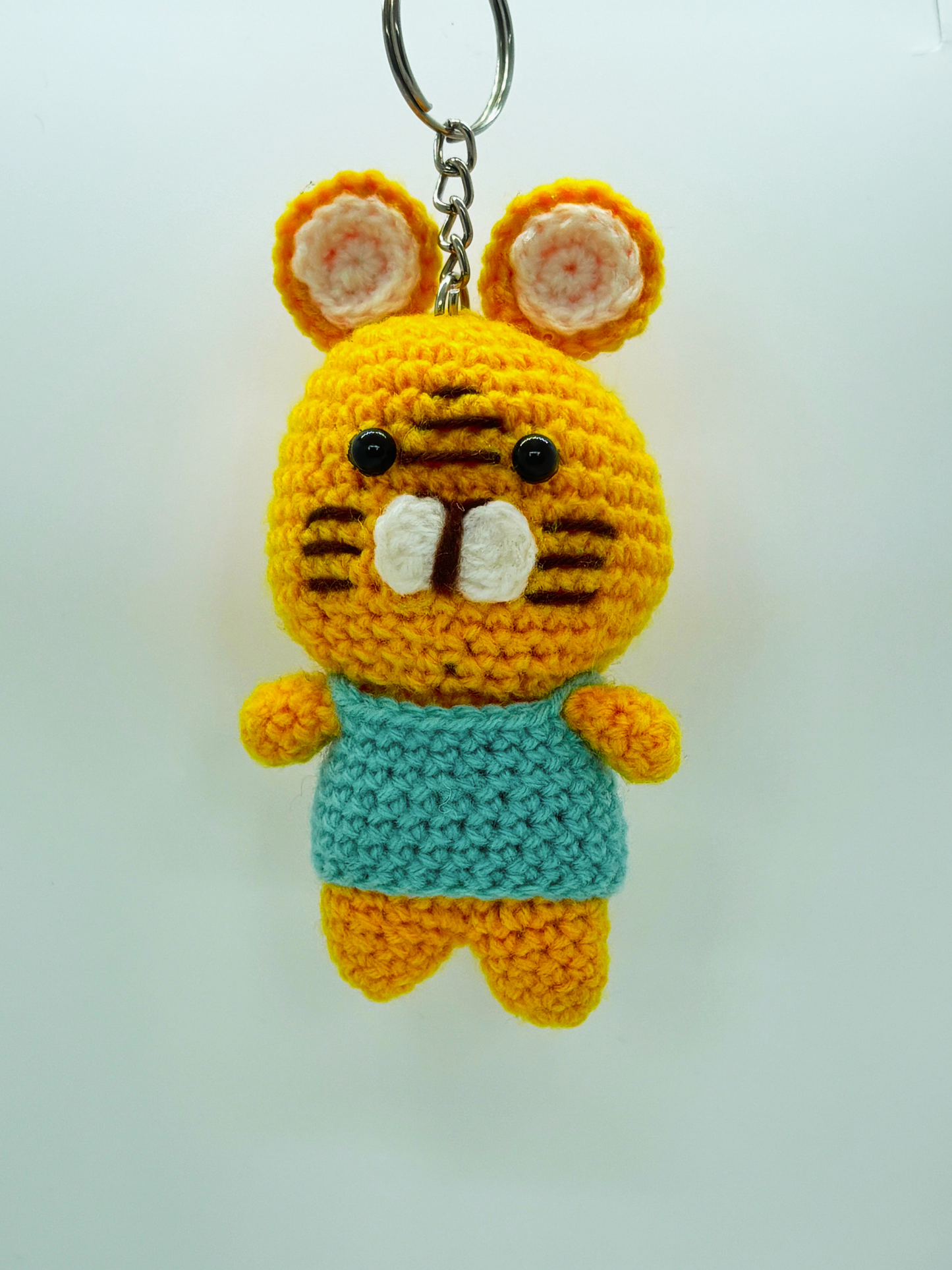 Tiger Crochet Keychain for Bags & Keys | Handmade Animal Keyring