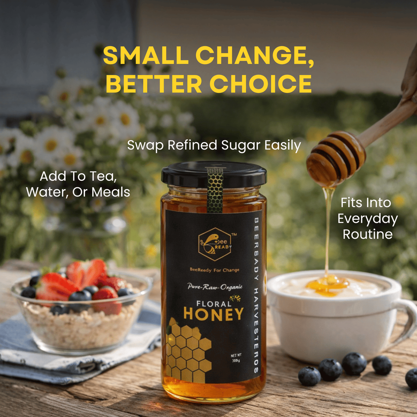 BeeReady Multifloral Raw Honey 500g – Uttarakhand Forest | No Additives