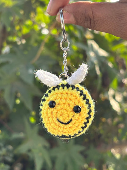 Bee Keychain Handmade | Cute Bag & Key Charm by Women Artisans