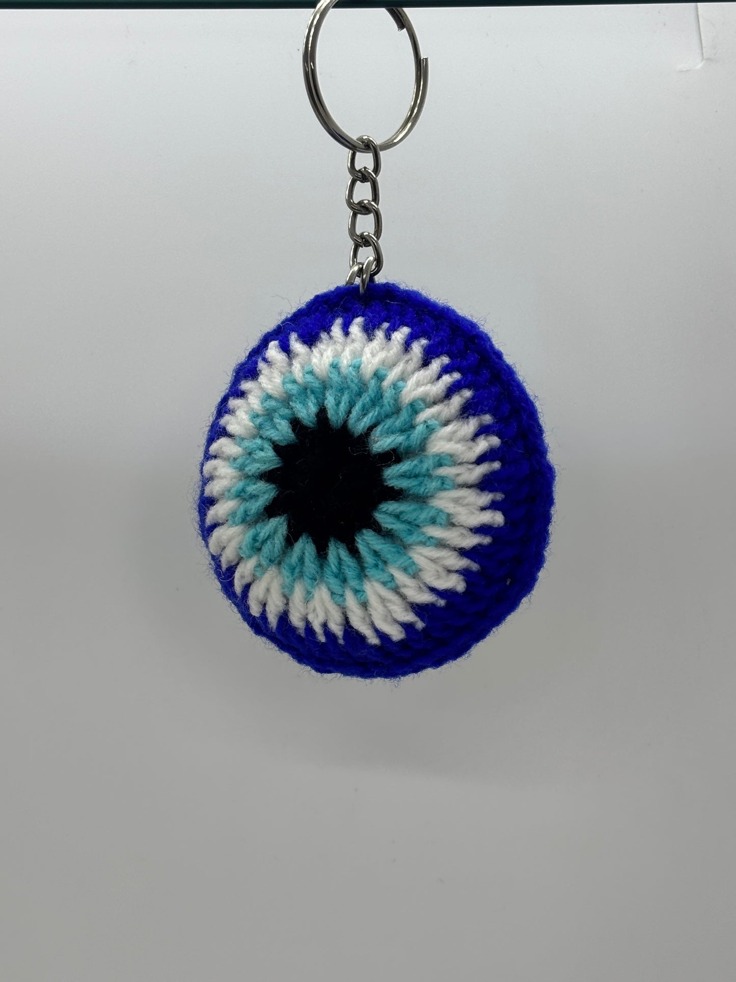 Evil Eye Keychain Handmade Crochet | Bag & Key Charm from Uttarakhand