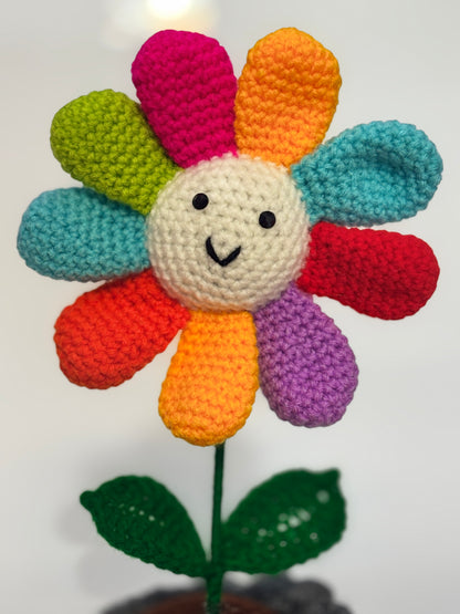 Handmade Smiley Crochet Pot for Home Décor & Gifting | Cute Table Decoration | Soft Finish | Made by Local Women