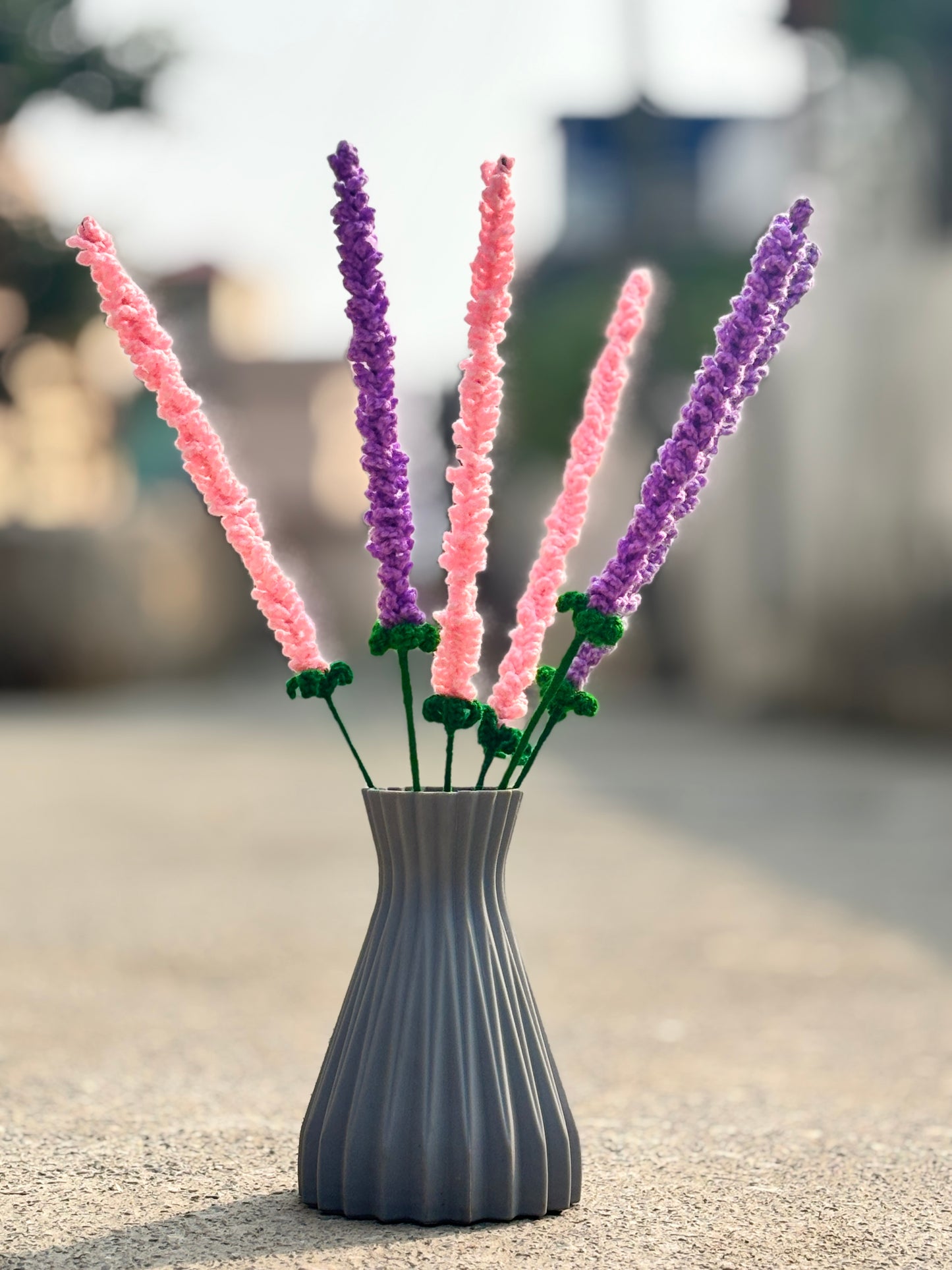 Handmade Crochet Lavender Stick for Home Décor & Gifting | Floral Decorative Stick | Soft Finish | Made by Local Women