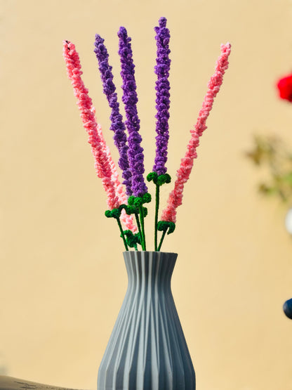 Handmade Crochet Lavender Stick for Home Décor & Gifting | Floral Decorative Stick | Soft Finish | Made by Local Women