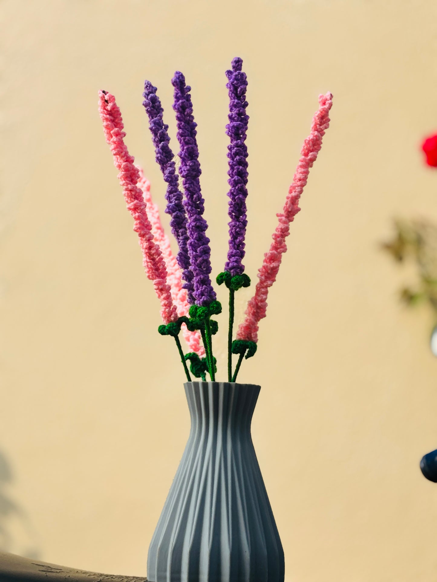 Handmade Crochet Lavender Stick for Home Décor & Gifting | Floral Decorative Stick | Soft Finish | Made by Local Women