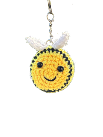 Bee Keychain Handmade | Cute Bag & Key Charm by Women Artisans