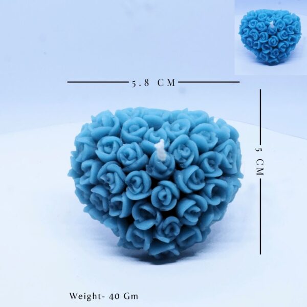 Beeswax Designer Aromatic Heart Shape Candle - Pack of 2 - Image 2