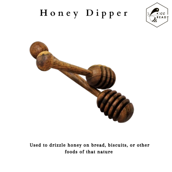 BeeReady - Wood Honey Dippers (5 Inch) - Pack of 5 - Image 4